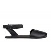 Ahinsa flexibilní široké barefoot sandálky – Černá