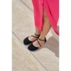 Shapen Sandálky ORCHID Black Suede (semiš) WIDE - širší