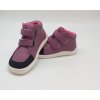 Baby bare Febo dětské kotníkové celoroční barefoot boty FALL - Magenta s membránou