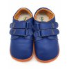 Beda celoroční ergonomické nízké barefoot boty BF-0001/W - Blue Mandarine hladká kůže