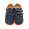 Beda celoroční ergonomické nízké barefoot boty BF-0001/W - Blue mandarine broušená kůže