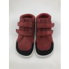 Baby bare Febo dětské kotníkové celoroční barefoot boty FALL – Red s okopem s membránou