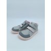 Baby bare Febo dětské kotníkové celoroční barefoot boty FALL - Grey/Pink s okopem s membránou