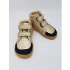 Baby bare Febo dětské kotníkové celoroční barefoot boty FALL - Gold s okopem s membránou