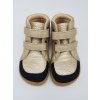 Baby bare Febo dětské kotníkové celoroční barefoot boty FALL - Gold s okopem s membránou