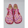 Beda zdravé flexibilní barefoot bačkůrky BF-060010/W - Pink Flower