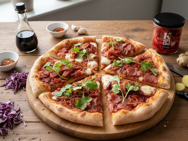 Kimchi pizza