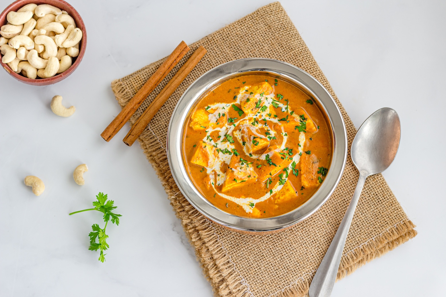 Paneer tikka masala s rýží
