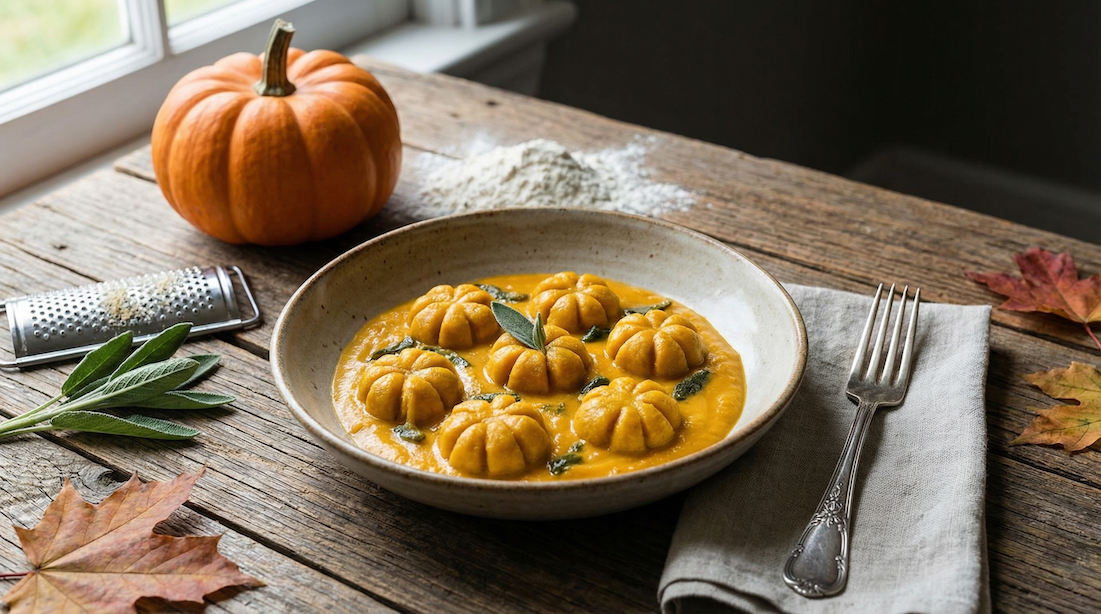 Dýňové gnocchi s krémovou omáčkou