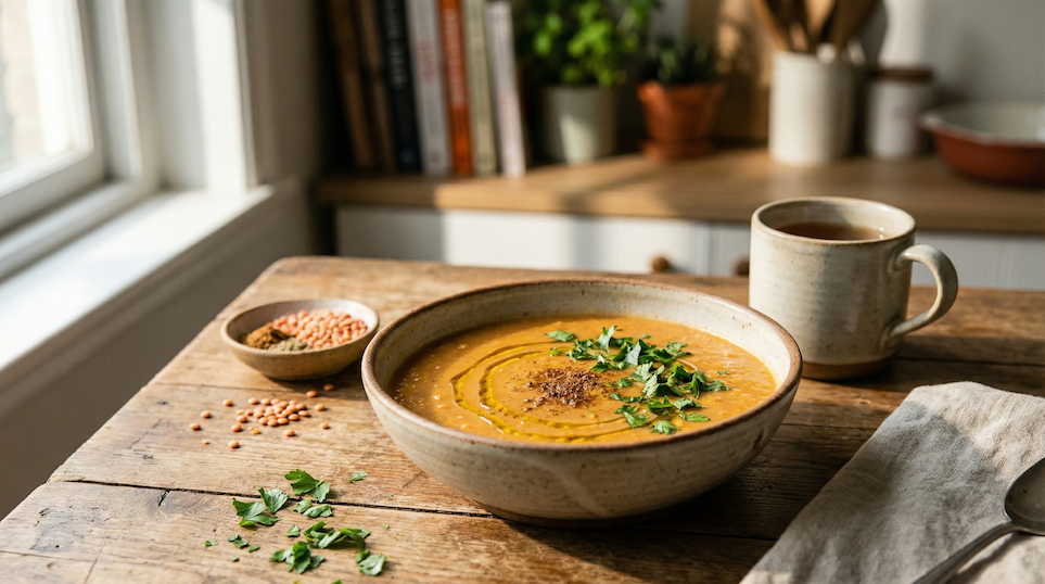 Polévka z červené čočky