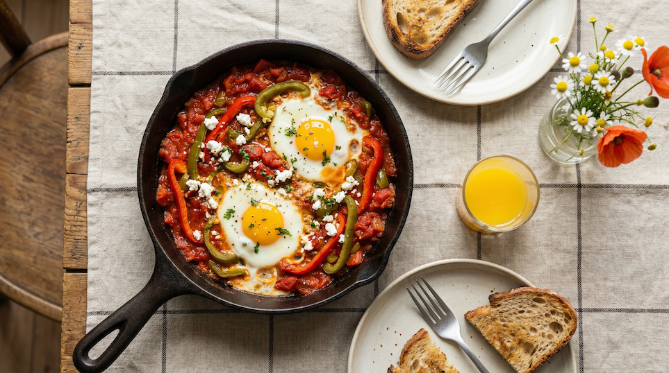 Šakšuka se salsa dipem