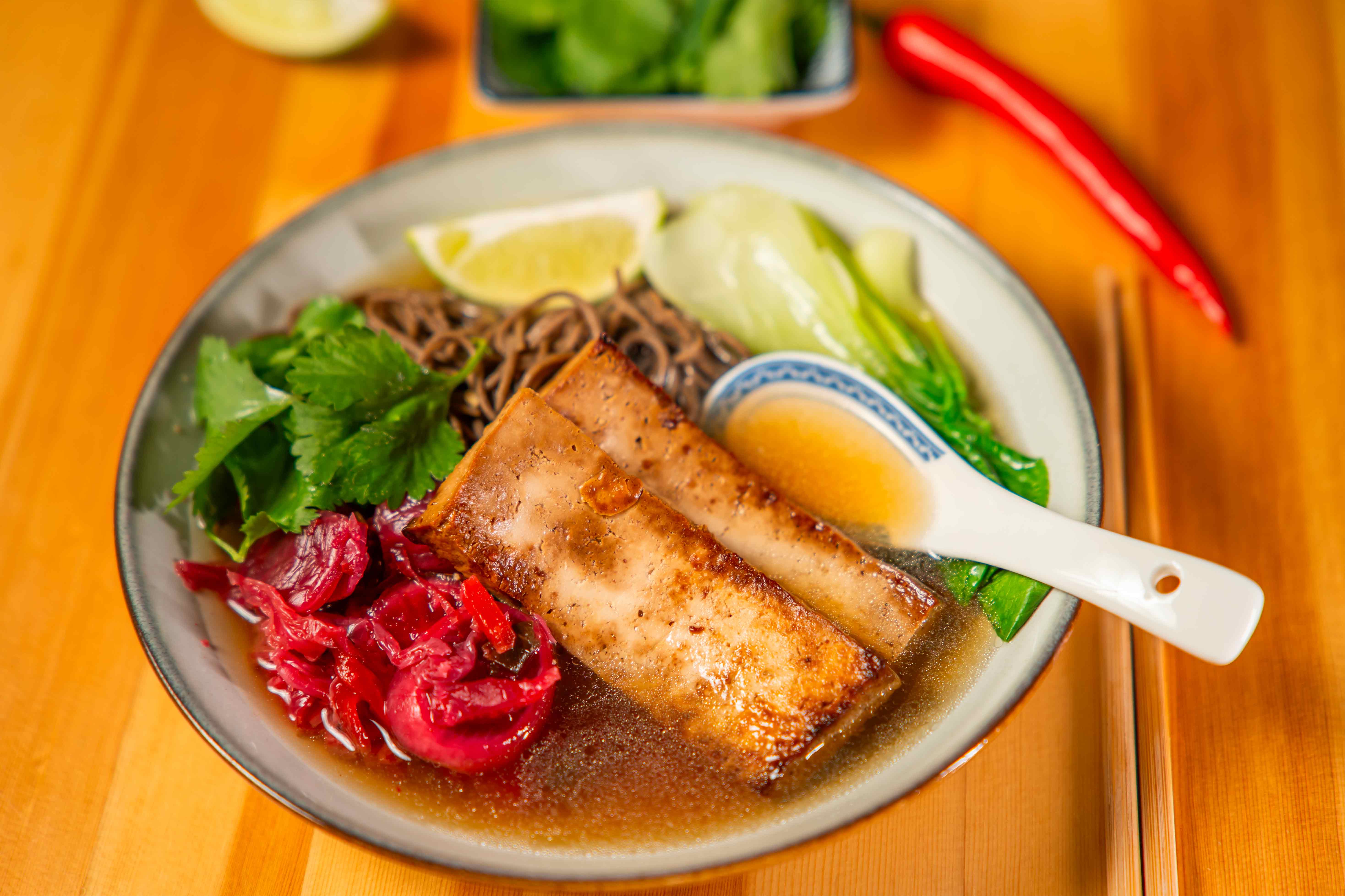 Hutný shiitake ramen s kimchi