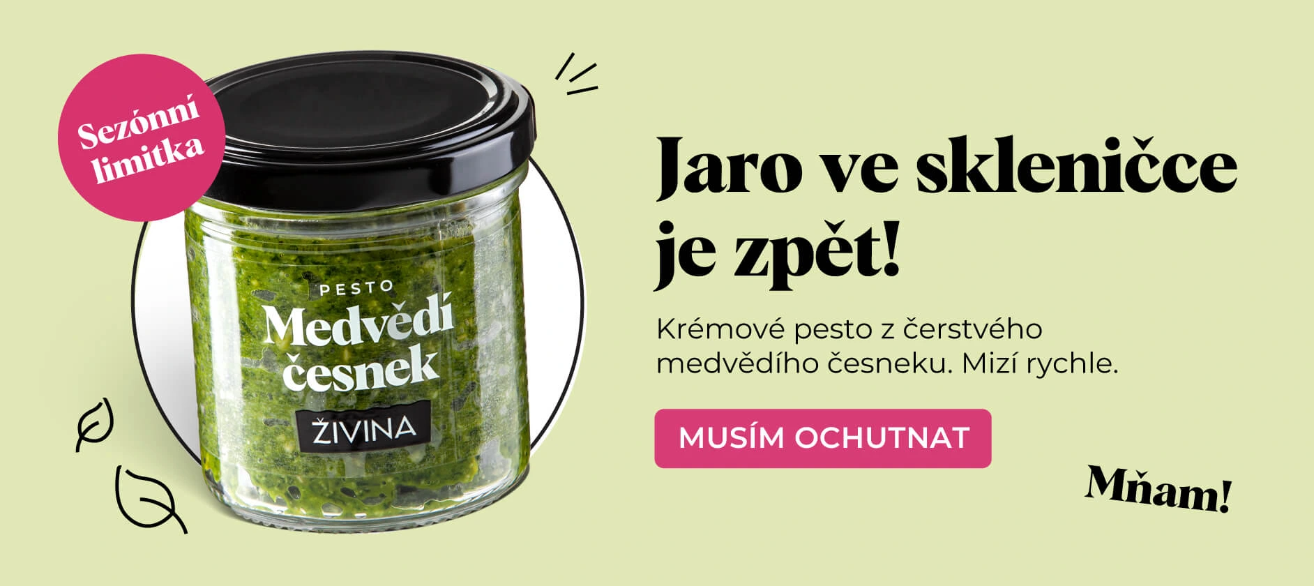 Pesto medvědí česnek