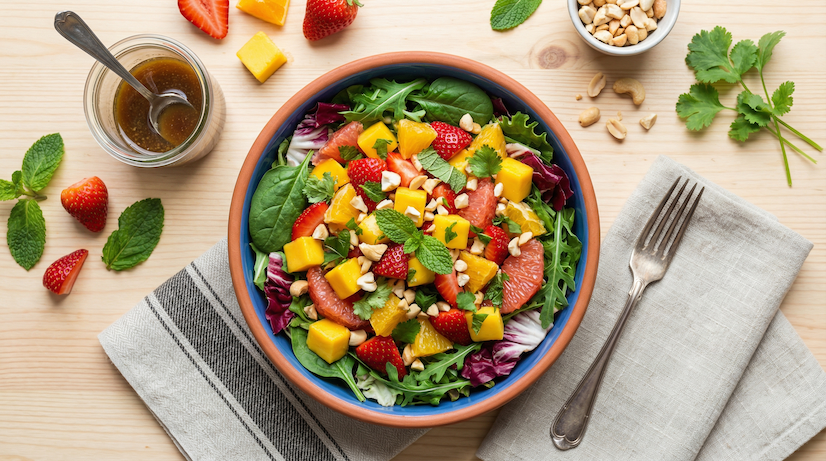 Ovocný salát s miang dresinkem