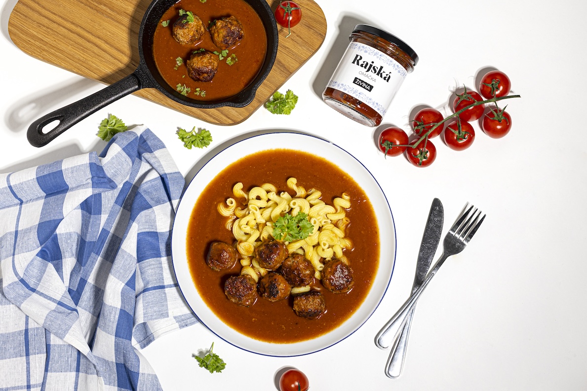 Rajská s masovými kuličkami