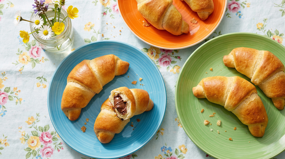 Kynuté rohlíčky s lískovým krémem