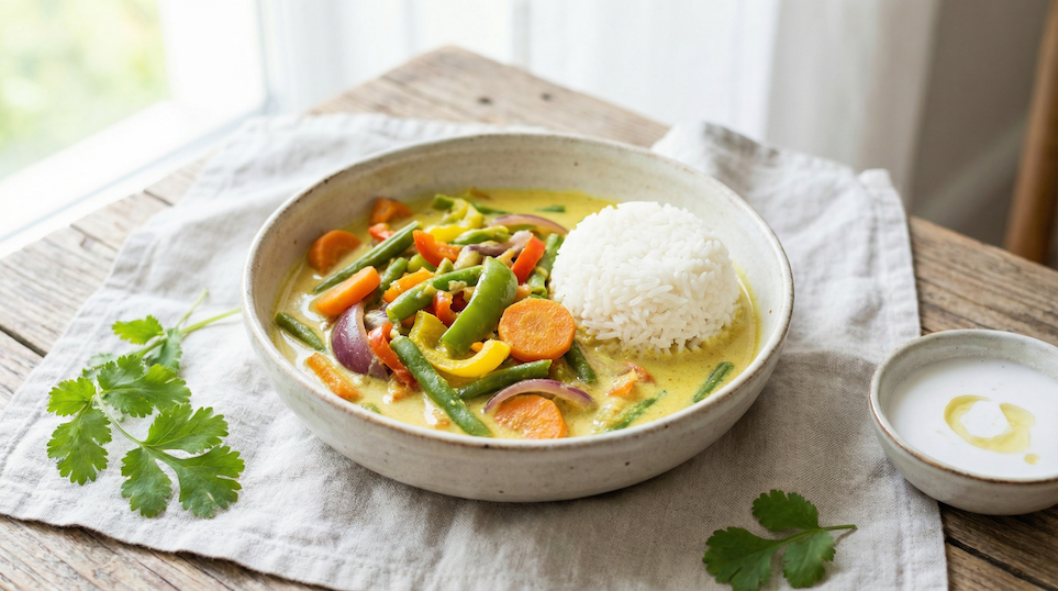 Zeleninové kari s rýží