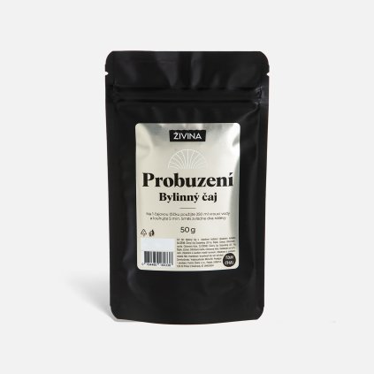 Bylinný čaj Probuzení – směs bio Darjeelingu  s šípkem, zázvorem a citrusovými tóny