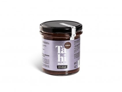 Tahináda Datle od Živina je 100% přírodní Tahini sezamová pasta. 100% přírodní, vegan a vyrobená v ČR, bez přidaného cukru a palmového oleje.