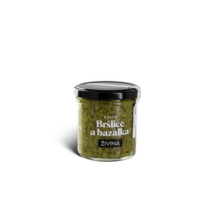 Pesto z bršlice a bazalky od Živina je vyrobena ze 100% přírodních surovin, které vyrostly v ČR. Namažte na chleba, přidejte do těstovin nebo do salátu.