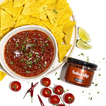Salsa dip pikantní je hustá rajčatová omáčka vyrobená v Přerově. Díky výrazné chuti je skvělým pomocníkem na vaření. Do tortily, k nachos nebo do salátů.