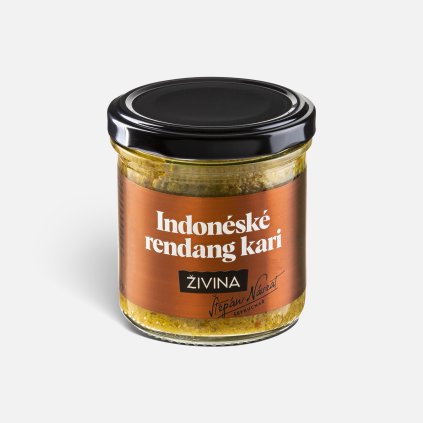 Indoneske Rendang kari živina vyrobeno v Přerově. Čerstvé suroviny, rostlinné a plné chuti.