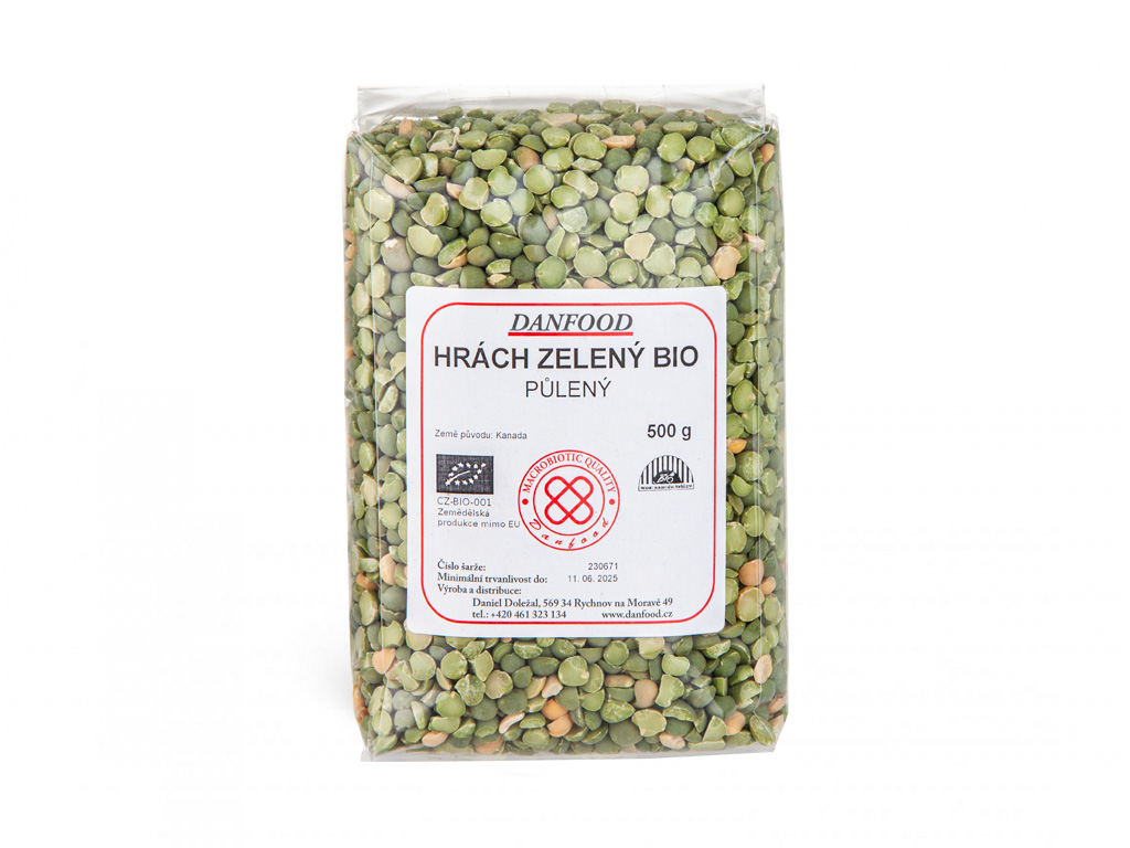 BIO hrách zelený půlený 500 g