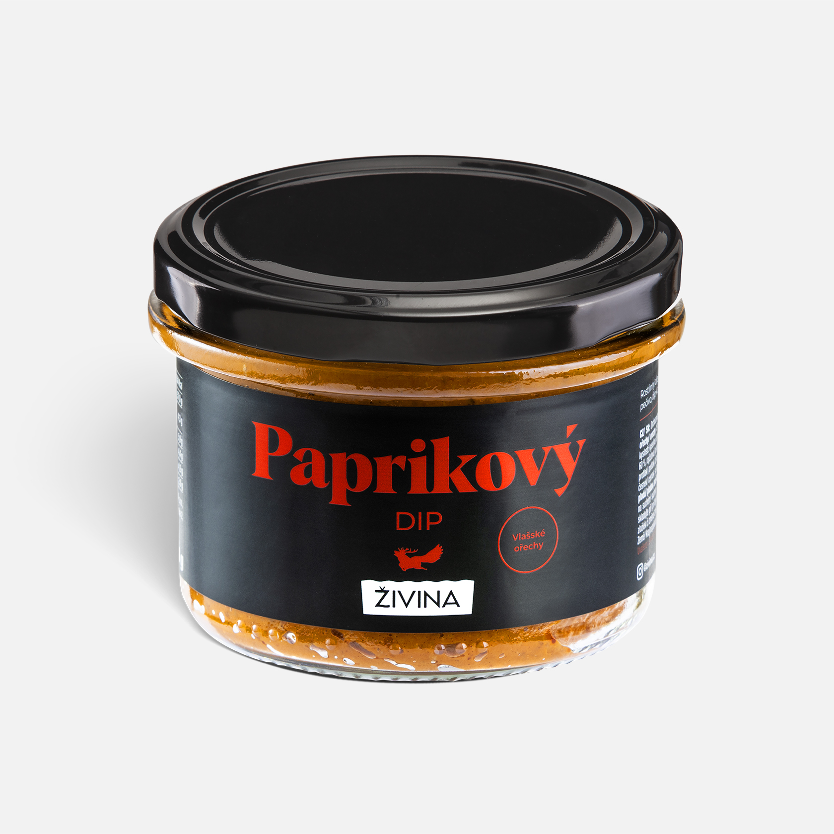 Paprikový dip z vlašských ořechů, šlehaný, na chléb i k zelenině 200 g
