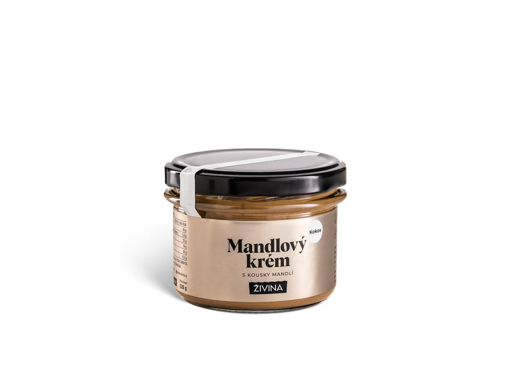 Mandlový krém kokos s kousky mandlí 220 g