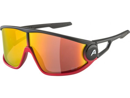 ALPINA Cyklistické okuliare LEGEND Q-Lite čierno-červené mat