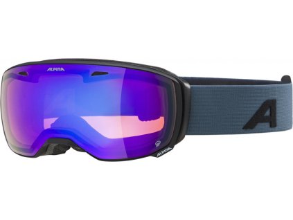 Alpina ESTETICA Q lyžiarske okuliare, black-dirtblue matt/blue