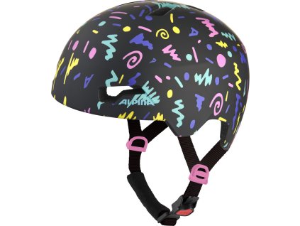 ALPINA HACKNEY prilba, čierna-konfety matná