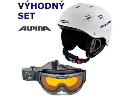Alpina Junta prilba biela a okuliare FreeSpirit DH