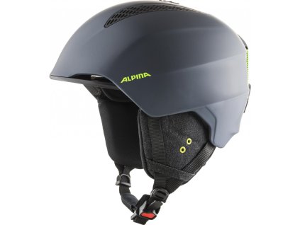 Alpina Lyžiarska prilba grand charcoal-neon matná