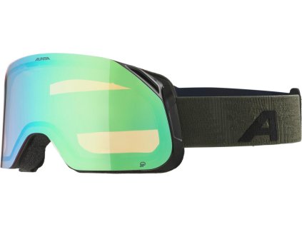 ALPINA Lyžiarske okuliare BLACKCOMB Q black-olive matt/green