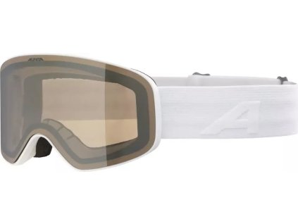 ALPINA Lyžiarske okuliare detské FERNIE Q-LITE  white matt/mirror gold