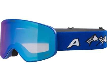 ALPINA Lyžiarske okuliare detské FERNIE Q-LITE royal-blue matt/mirror blue