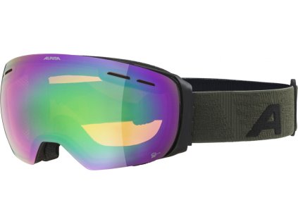 ALPINA Lyžiarske okuliare GRANBY Q-LITE čierno-olivové