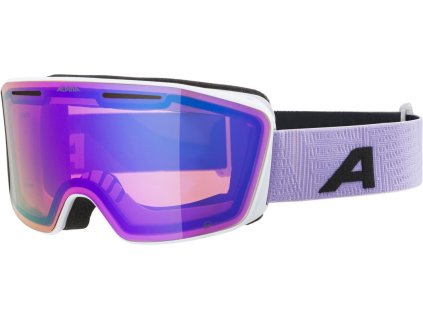 ALPINA Lyžiarske okuliare NENDAZ bielo-fialové Q-LITE levanduľová