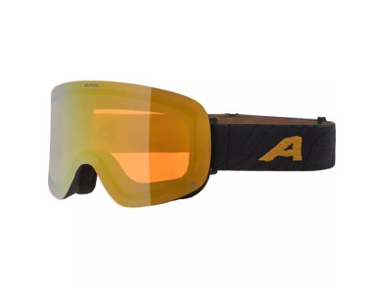 ALPINA Lyžiarske okuliare PENKEN Quatroflex čierno-zlaté matné
