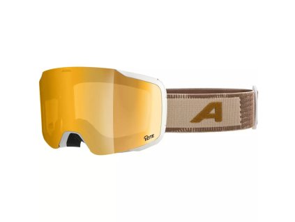 ALPINA Lyžiarske okuliare TAOS Q-LITE white-earth matt/mirror gold