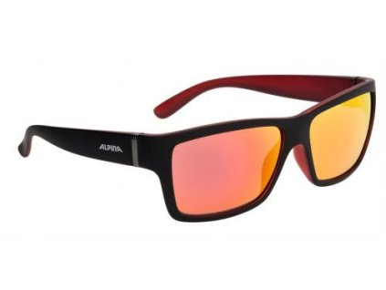 ALPINA Okuliare KACEY čierno-červené matné sklá CERAMIC mirror červené S3