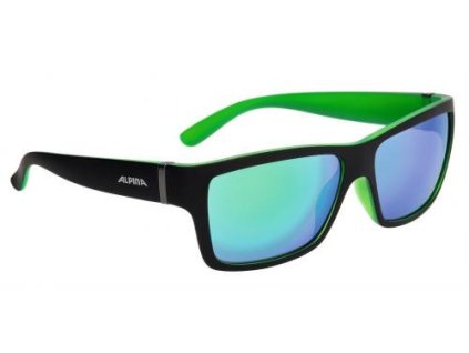 ALPINA Okuliare KACEY čierno-zelené matné sklá CERAMIC mirror zelené S3
