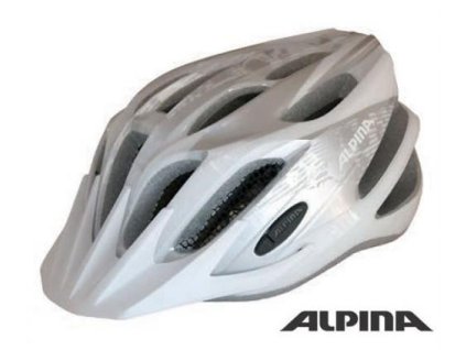 ALPINA Tour 2.0 prilba na bicykel, strieborno-biela