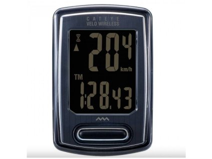 Cateye Velo WL VT230W cyklopočítač, čierny stealth
