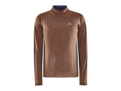 Craft tričko pánske adv subz wool LS, hnedá