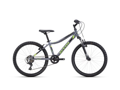 CTM BERRY - matná sivá / neónovozelená (Veľkosť rámu 13")