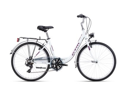 CTM OLIVIA 2.0 - fialovobiela perleť / tmavá fialová (Veľkosť rámu 17" (430))