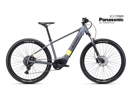 CTM PULZE GX - matná sivá / limetková (Veľkosť rámu M (17"))