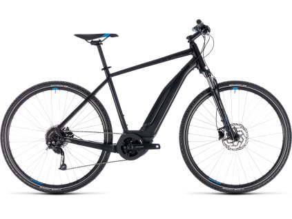 Cube Cross 28 Hybrid One 500, elektrobicykel, čierna/modrá, L